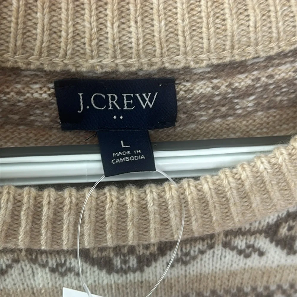 J.crew Supersoft lambswool-blend Fair Isle crewneck sweater men’s size Large New